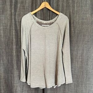 Tommy Hilfiger sport ash brown and white  Striped Women's long sleeve tshirt